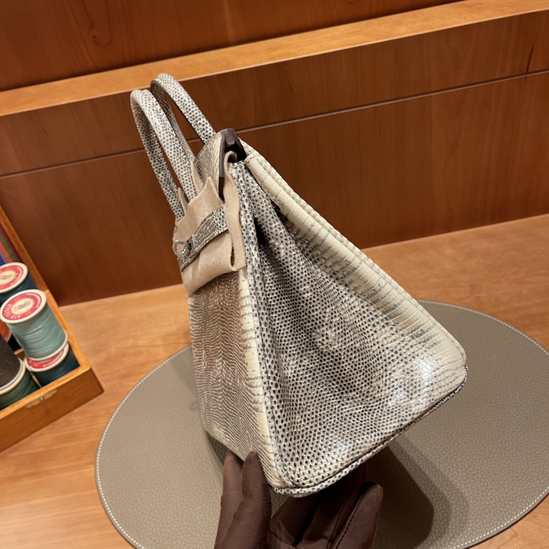 에르메스 버킨백25 히말라야 은장 리자드 가죽